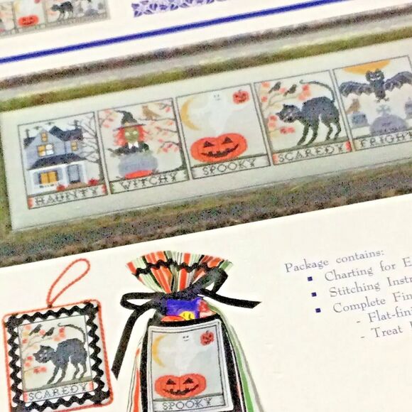 Blue Ribbon Designs Cross Stitch Pattern ~ Halloween With a "Y" - New & Sealed! - Picture 3 of 5